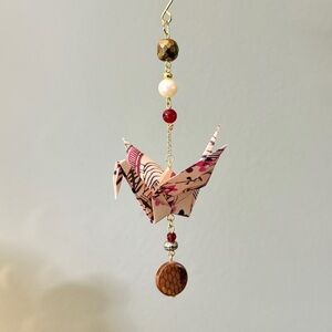 Hand Crafted Ornament #2294 - Medium Origami Crane